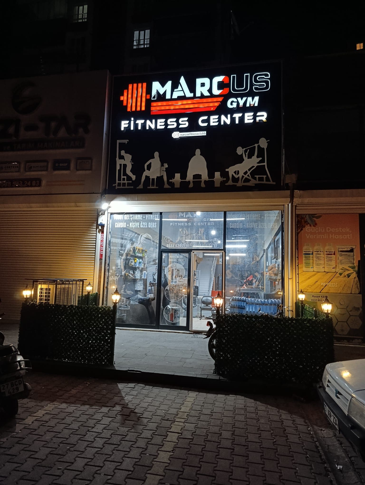 Marcus Gym Fitness Center Gaziantep salon girişi ve tabelası, Seyrantepe Abdulkadir Konukoğlu Caddesi